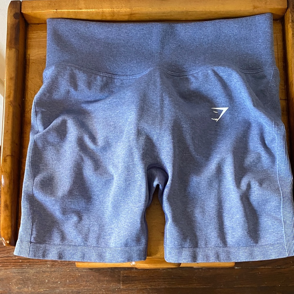 Gymshark Seamless High-Waist Slate Blue Bike Shorts